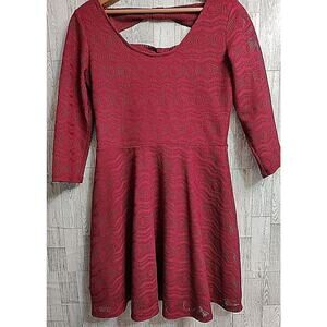 Xhilaration Women's Red Lace and bows lined Dress Size Small Petite